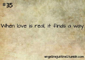 Real love will find a way