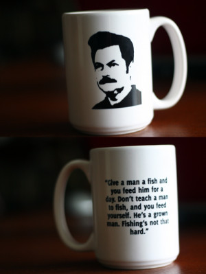 :My custom Ron Swanson mug has arrived! Kevin let me use his Swanson ...