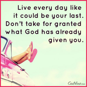 Live every day like it could be the last https://www.facebook.com ...