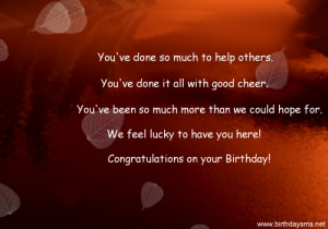 Happy Birthday Wishes For Employee