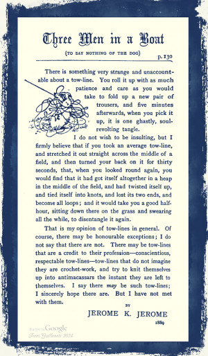 Funny excerpt about lines getting tangled from public domain book ...