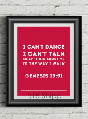Genesis I Can't Walk Phil Collins Inspirational Quote Wall Decor ...