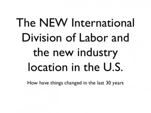 New Industrial Division of Labor