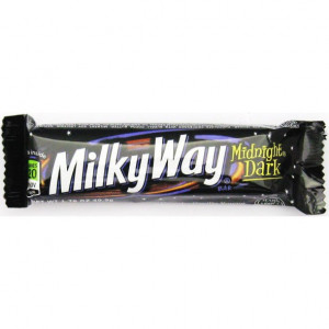 Home Colors Black Candy Midnight Milky Way Candy Bars 24 Piece Box