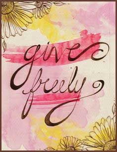 Jehovah God loves a cheerful giver.