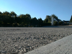 gravel parking lot