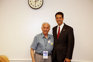... survivor Leo Bretholz with Maryland Representative John Sarbanes