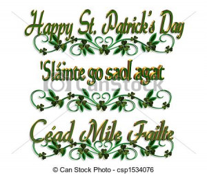 Irish and Gaelic sayings borders for St Patricks Day backgrounds cards ...