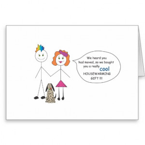 Stickpeople Greeting - Housewarming Greeting Card