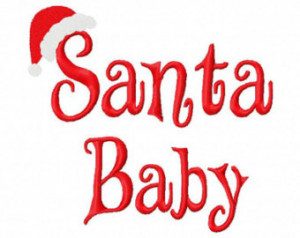 Christmas Embroidery Design Santa Baby 4x4 5x7 6x10 hoop Instant ...