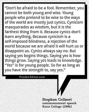 Excerpt of Stephen Colbert's Commencement Speech to Knox College in ...