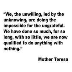 Mother Teresa Qualified Quote Poster