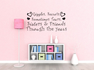 Details about Sisters & Friends Girls Childrens Wall Bedroom Sticker ...