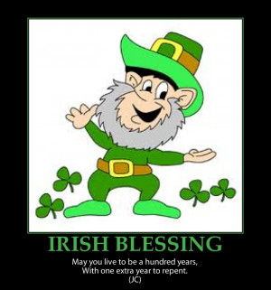 funny Irish Blessing repent