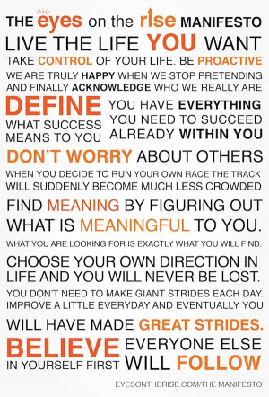 Manifest your destiny.