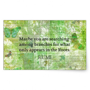 Rumi quote on healing and love rectangle sticker