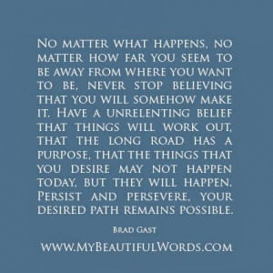 Never stop believing