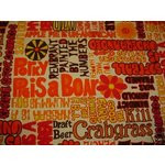 eBay Image 1 Old Hippie 60's Sayings Curtains? Fabric! Vintage