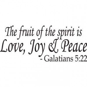 The Fruit Of The Spirit Bible Verse Vinyl Wall Art Quote ...