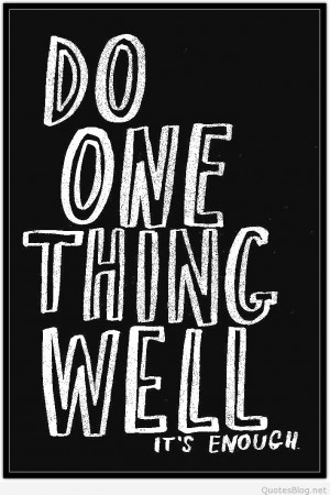 Do one thing well image