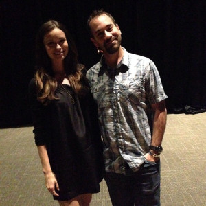 Summer Glau posing with Aaron Sagers, who hosted her Q&A panel at ...