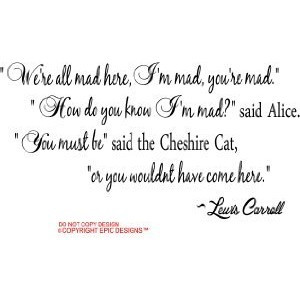 Alice in Wonderland Wall Quote Decals