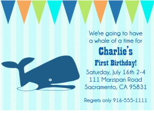 Charlie’s First Birthday Party Invitation