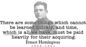 ThinkerShirts.com presents Earnest Hemingway and his famous quote ...