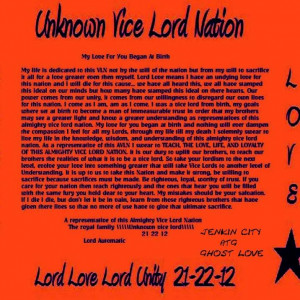 unknown vice lord prayer Image