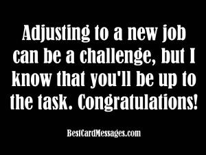 Best Wishes New Job Sayings