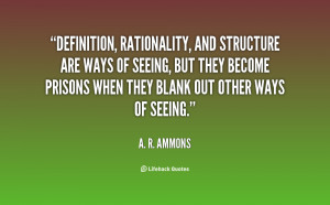 Definition, rationality, and structure are ways of seeing, but they ...
