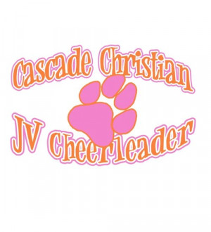 Cascade Christian JV Cheerleader w/paw