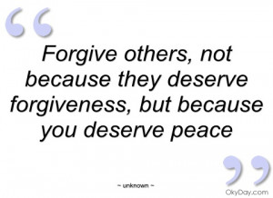 forgive others
