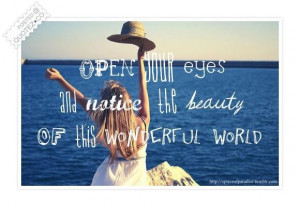 Open your eyes quote