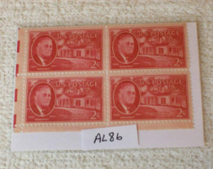 Franklin D Roosevelt 1945 Block Of 4 US Postage Stamps / Unused / Lot ...