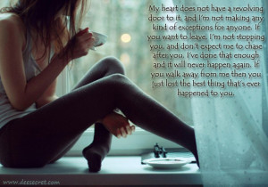 If you want to leave!