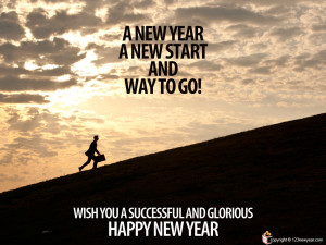 Happy New Year 2013 wish and inspirational quote, greeting card ...