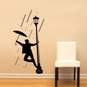 Singing In The Rain Gene Kelly Large Wall Decal Sticker Home ...