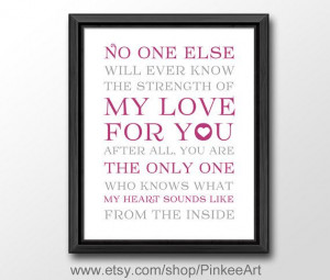 baby nursery quotes, no one else will ever know baptism gift, nursery ...