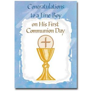 First Communion Card (Boy) Pk5 - CB1425
