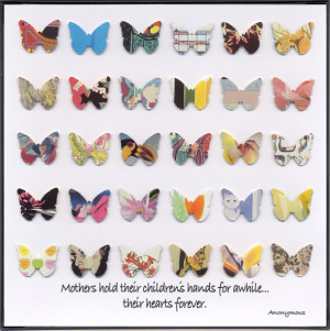 Butterfly 3D Collages Framed with Inspirational Quote
