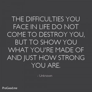Difficulties You Face Life