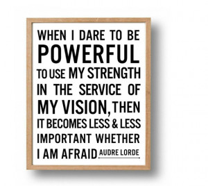 Inspirational Quote Print, AUDRE LORDE Motivational Poster, Leadership ...