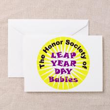 Leap Day Baby logo Greeting Card for
