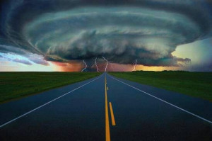 Super Cell tornado storm. Scary but beautiful!!