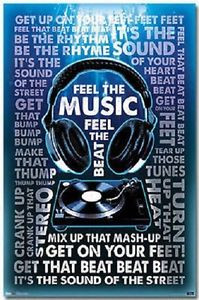 FEEL-THE-MUSIC-INSPIRATIONAL-QUOTES-LYRICS-POSTER-NEW-22x34-FAST-FREE ...