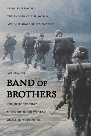 Army Infantry BAND OF BROTHERS Inspirational Poster (Shakespeare ...