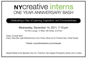 NY Creative Interns One Year Bash: Celebrating 20+ Events, 1,000 ...