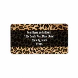 Leopard Print Background Address Label we are given they also ...