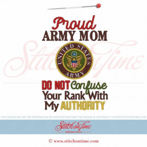 5959 Sayings : Proud Army Mom 5x7